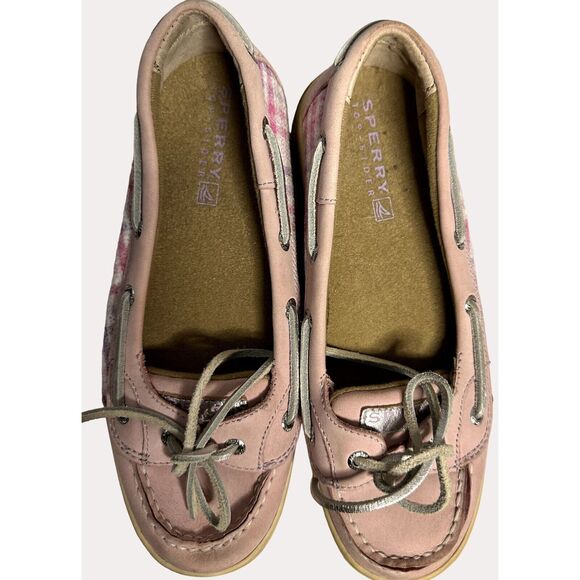 Sperry Top Sider Angel Fish Loafers Girls Shoes Sequin Plaid 4.5 bv - Picture 7 of 9